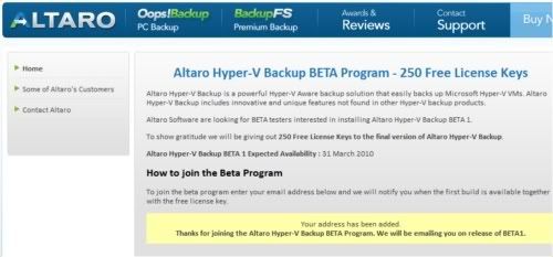 Altaro Hyper-V Backup Altaro Hyper-V Backup