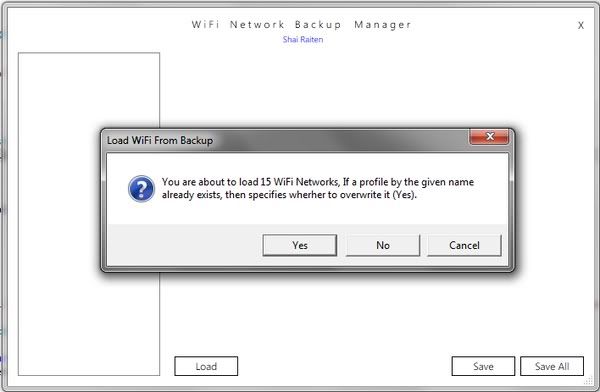 Wi-Fi Network Backup Manager Wi-Fi Network Backup Manager