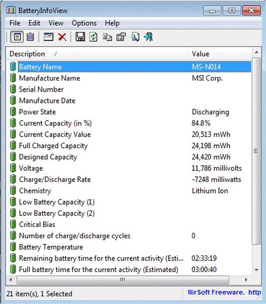 BatteryInfoView BatteryInfoView
