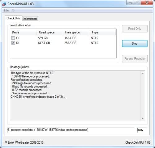 CheckDiskGUI CheckDiskGUI