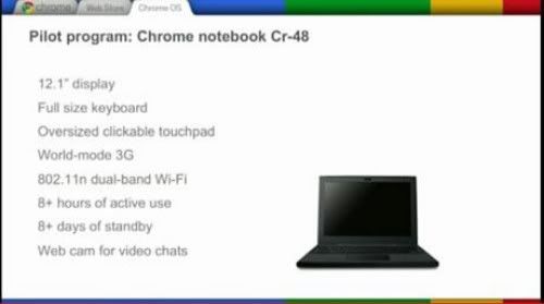 Google Chrome OS no Cr-48 Google Chrome OS no Cr-48