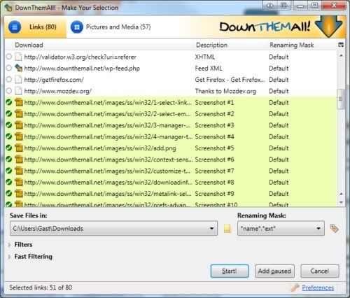 DownThemAll 2 DownThemAll 2