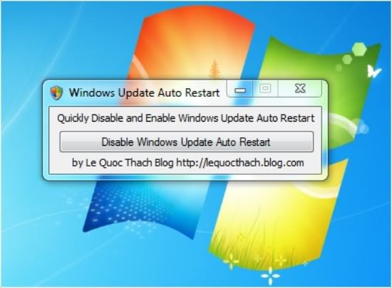 Disable Update Auto Restart Disable Update Auto Restart
