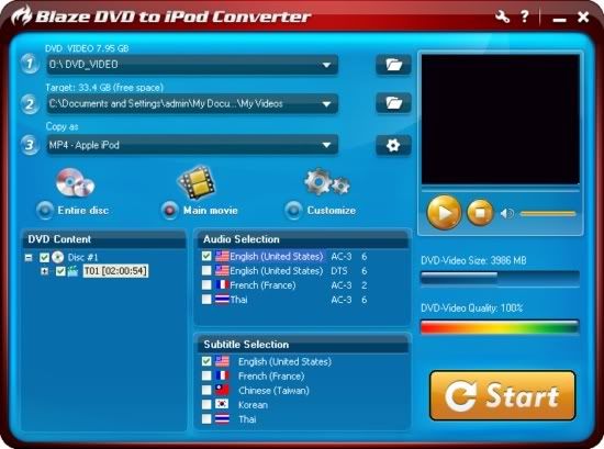 BlazeVideo DVD to Ipod Converter BlazeVideo DVD to Ipod Converter