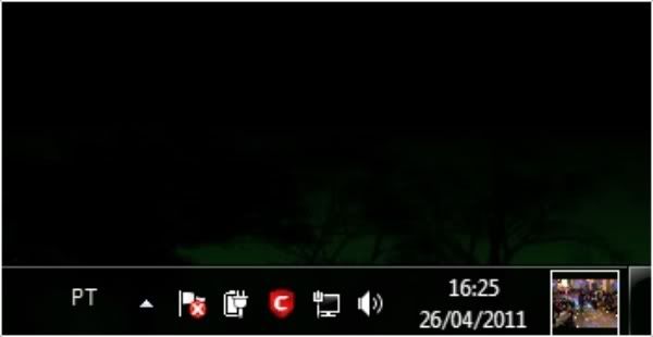 imagens ou vídeos na barra de tarefas do Windows 7