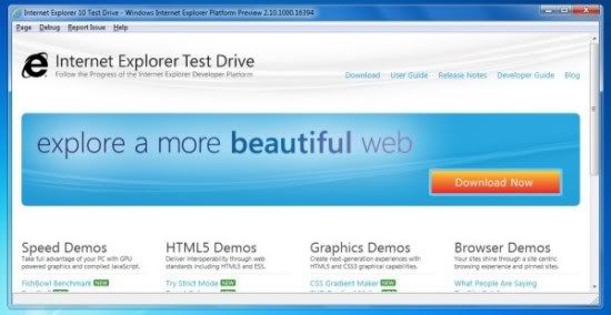 Internet Explorer 10 Platform Preview 1 Internet Explorer 10 Platform Preview 1