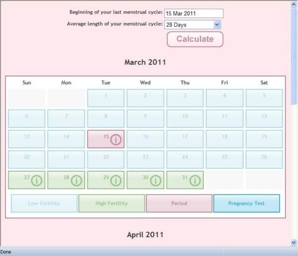 OCM Ovulation Calculator OCM Ovulation Calculator
