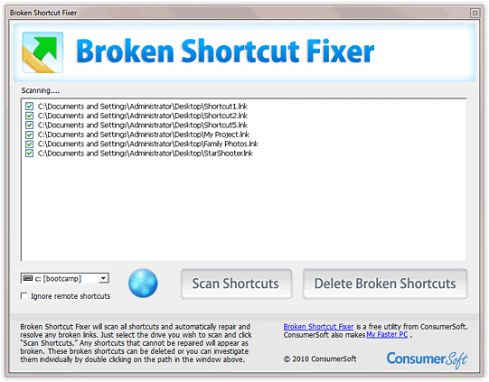 Broken Shortcut Fixer Broken Shortcut Fixer