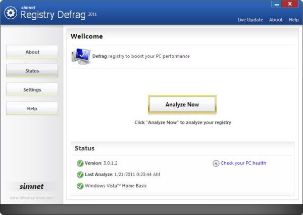 Simnet Registry Defrag 2011 Simnet Registry Defrag 2011
