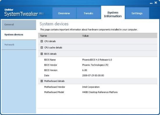 Uniblue System Tweaker 2011 Uniblue System Tweaker 2011