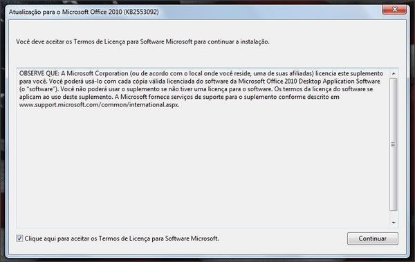 problemas na instalação do Office 2010 SP1