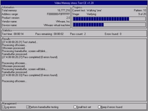 Video Memory stress Test Video Memory stress Test