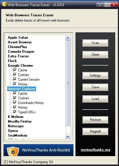 Web Browsers Traces Eraser Web Browsers Traces Eraser