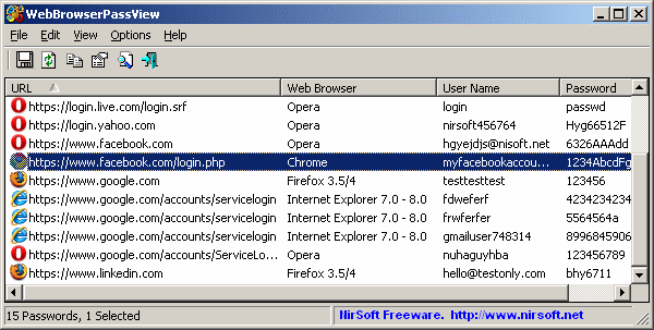 WebBrowserPassView WebBrowserPassView