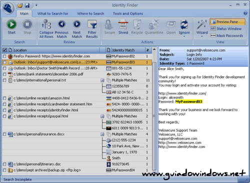 Identity Finder Identity Finder