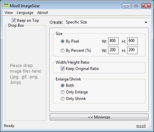 Programa para redimensionar imagens