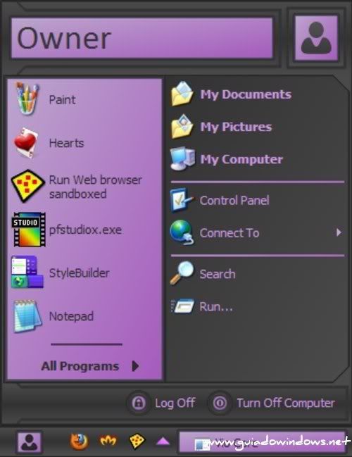 Tema lilás para o Windows XP Tema lilás para o Windows XP