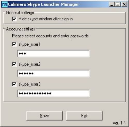 Calimero Skype Launcher Calimero Skype Launcher