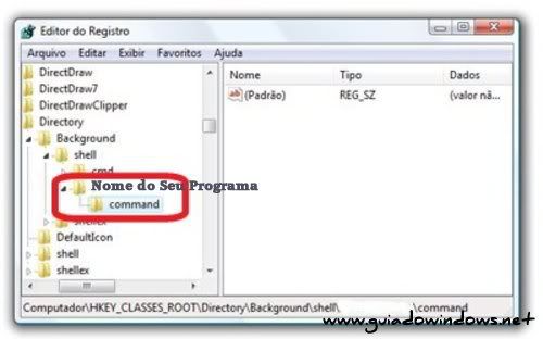 modificar o menu de contexto