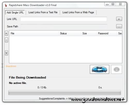RapidShare Mass Downloader RapidShare Mass Downloader