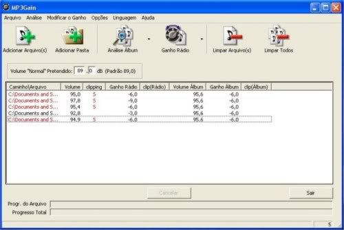 Programa para deixar arquivos MP3 com o mesmo volume