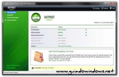 Outpost Firewall Free 2009