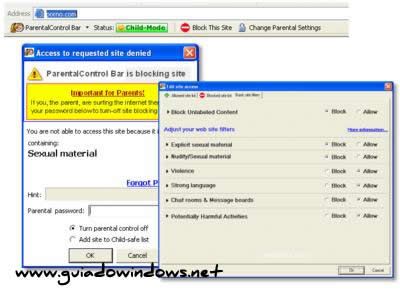 ParentalControl Bar