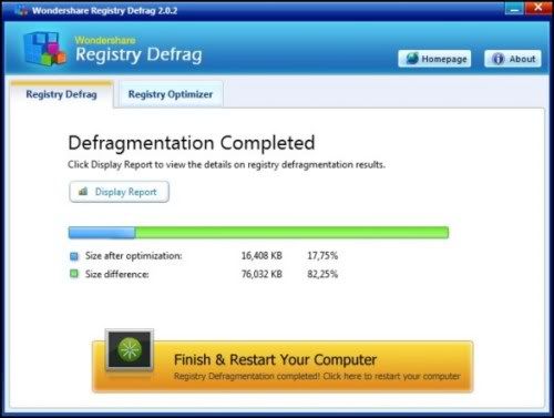 Wondershare Registry Defrag Wondershare Registry Defrag