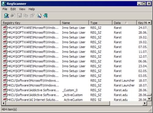RegScanner RegScanner