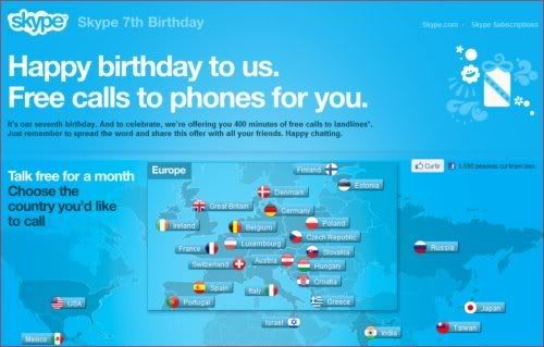 ligações no Skype GRÁTIS