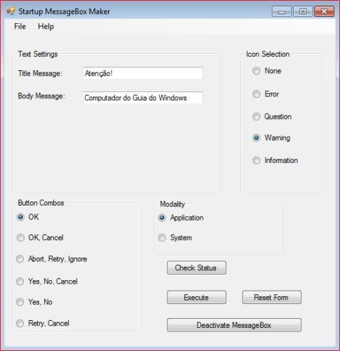 Startup MessageBox Maker Startup MessageBox Maker
