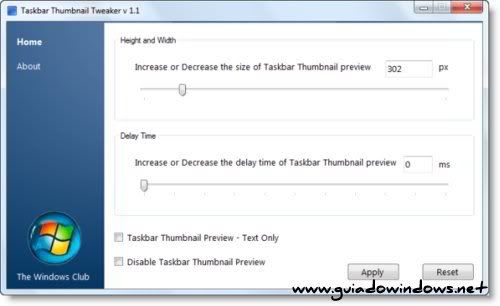 Como modificar as miniaturas da superbar do Windows 7