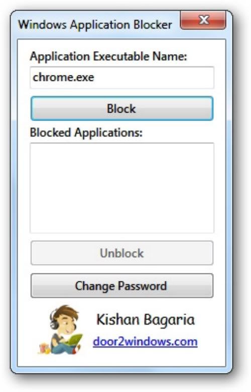 Windows Application Blocker Windows Application Blocker