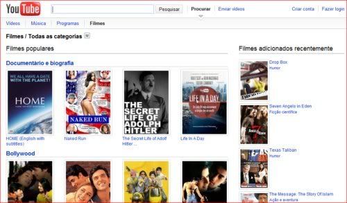 Filmes completos no YouTube Filmes completos no YouTube