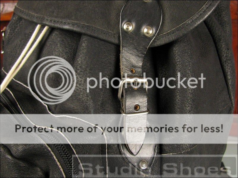 Vintage New York Framed Leather Travel Norway Euro Backpack Bag 
