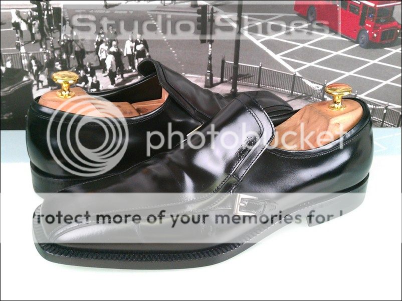   Black Buckle Strap Loafer Dress Shoes Mens UK 8 US 9 / 42 EU  