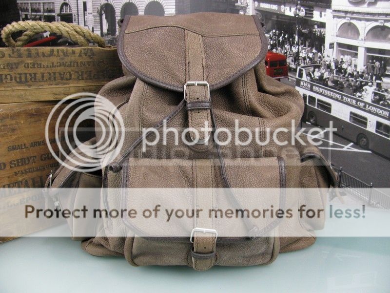 Outback Hiking Rucksack Leather Backpack Bag Men Vintage Elephant 